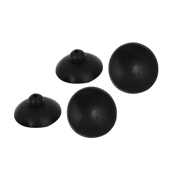 Unique Bargains Aquarium Black Soft Plastic 28mm Dia Suction Cup Clip Sucker 4 Pcs