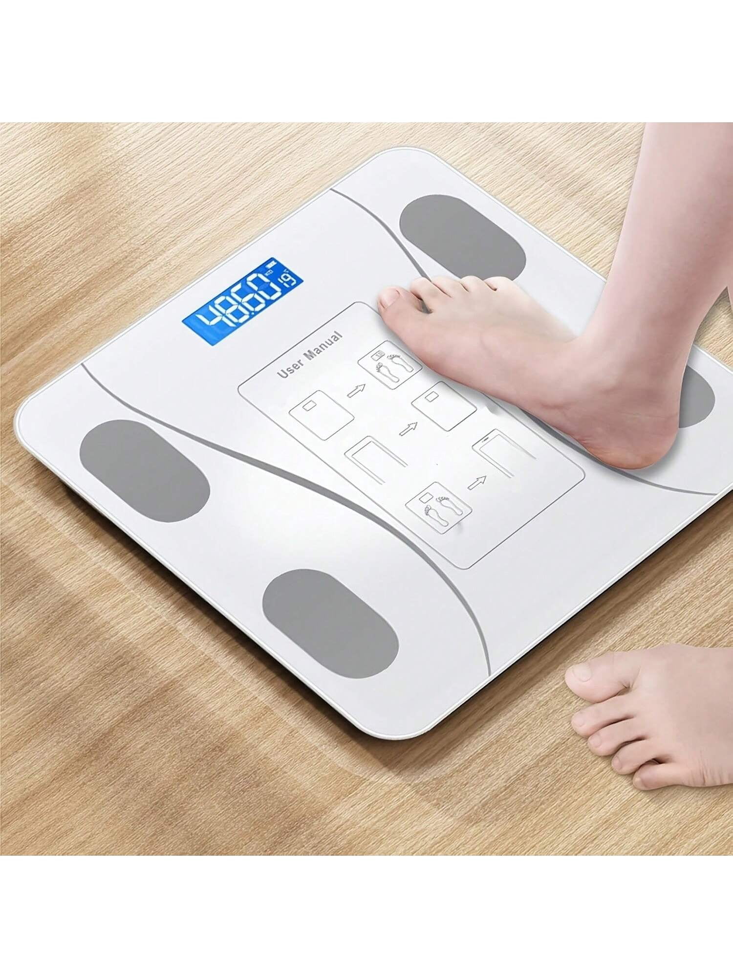 Smart Digital Bathroom Scale With LCD Display And Mobile Application Battery Powered Daily Weight Tracking Essential Home Fitness Tool Home