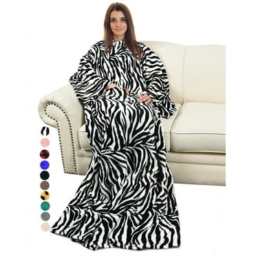 Huggle Hoodie, Ultra Plush Hooded Blanket Robe, Premium Fleece, Blue ...