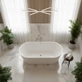 thumbnail image 2 of Vanity Art 68" x 32" Acrylic Freestanding Bathtub Contemporary Soaking Tub with Overflow and Pop-Up Drain, VA6815-L, 2 of 7