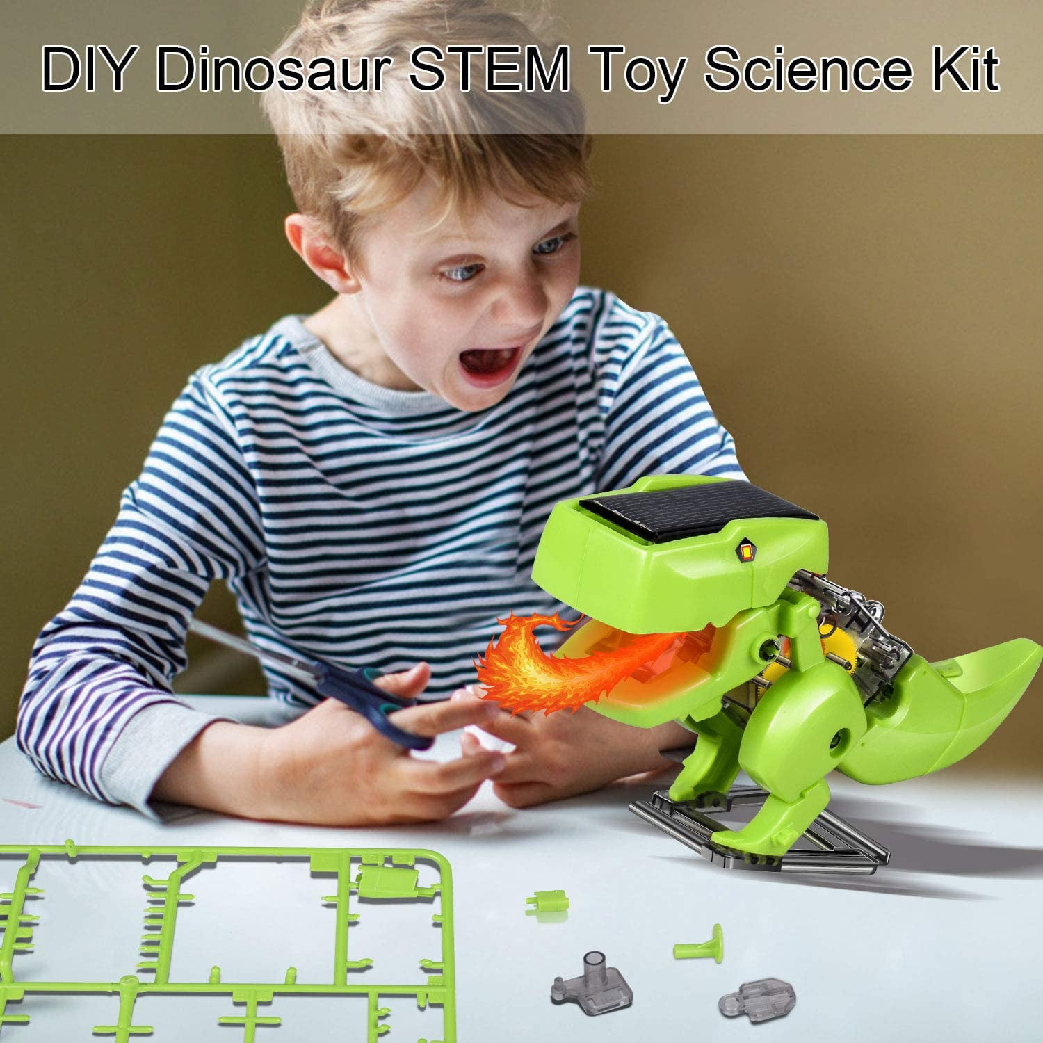  4 Pack Dinosaur Toys for Kids 8-12, STEM Kit, Boys Toys Age 8-10,  3D Wooden Puzzle Model Robotic Kits, Educational Science Building Projects  Crafts, Gifts for Boys and Girls 8 9