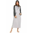 thumbnail image 4 of Ekouaer Ladies Modal Long Sleeve Sleepwear Casual Floor Length Night Dress, 4 of 6