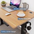 thumbnail image 2 of Sobaniilo 63" x 24" Home Office Electric Height Adjustable Standing Desk with Memory Control, Black Frame + Maple Top, 2 of 8