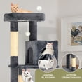 thumbnail image 5 of Uforic 70" Cat Tree Condo Multi-Level Tower with  Scratching Posts &Cozy Basket for Indoor  Cats, Dark Gray, 5 of 8