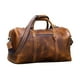 Photo 1 of Leather Duffel Bag Travel Gym Sports Overnight Weekend cabin holdall by KomalC (Distressed Tan)