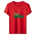 thumbnail image 1 of QIPOPIQ T-Shirts à Manches Courtes pour Femmes à Col Rond T-Shirts de la Saint-Patrick Hauts Shamrock T-Shirt Chemise Verte Tunique T-Shirts de la Saint-Patrick Tee T-Shirt T-Shirts de Noël pour les Fêtes T-Shirts Graphiques Aubaines, 1 of 4