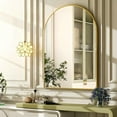thumbnail image 2 of Anyrose 26" x 38" Arch Bathroom Mirror Wall Mounted Vanity Mirror with Aluminum Alloy Frame, Gold, 2 of 7