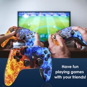 Wireless Controller Compatible with P4/P4 Slim/P4 Pro/Windows PC, Ice&Fire