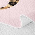 thumbnail image 5 of meiyoeat Chic Leopard Bow J Twin Quilt Set,Cheetah Print Monogram Initial Art Twin Coverlet Set For Girl,2 Pieces, 5 of 7
