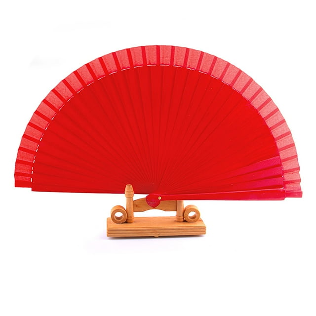 10 unids / lote Rendimiento de baile español Fanáticos de madera Accesorios de ropa de boda anticuados Ventilador plegable pintado a mano