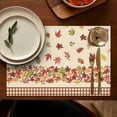 thumbnail image 4 of Autumn Dinner Placemats Set of 6, Heat Resistant Machine Washable Linen Table Mats with Pumpkin and Harvest Design, Durable Rustic Fall Dining Table Mats for Thanksgiving, 4 of 5