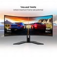 thumbnail image 3 of GIGABYTE - G34WQC Advanced-R - Monitor Gaming Curvo VA de 34" - WQHD 3440x1440-144Hz - 1ms MPRT - AMD FreeSync Premium - HDMI, DP - Altura Ajustable - Negro (RENOVADO), 3 of 5