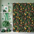 thumbnail image 3 of Shower Curtain, Summer Yellow Brown Fruit Waterproof Shower Curtain Set with Hooks for Bathroom Showers,Stalls and Bathtubs,36x72In Green Leaf Botanical on Black, 3 of 9