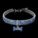 thumbnail image 1 of Collar De Hueso Para Mascotas, Collar Elástico De Cristal De Diamantes De Imitación De 3 Filas-S-Azul Sincero Electrónica, 1 of 5