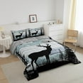 thumbnail image 3 of Erosebridal Rustic Deer Bedding Sets with Comforter, Countryside Comforter Sets, Lodge Cabin Reversible Duvet Insert, Lightweight Bedroom Decorative, 2 Pieces, 3 of 8