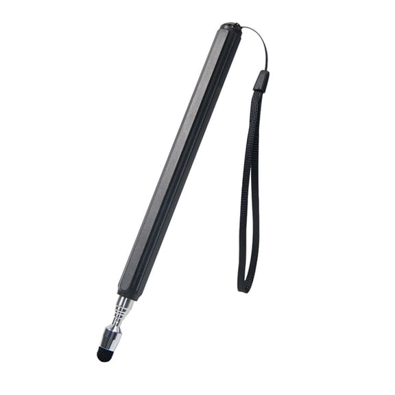 SUSUchens Telescopic Pointer Stick High Sensitivity Extendable Lightweight Non-slip with Lanyard Multipurpose Metal Extendable Pointer Touch Screen Stylus Pen Office Supplies (Black)