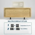 thumbnail image 3 of Wooden Digital Alarm Clock Triangle Electronic LED Time Display with Humidity & Temperature 3 Alarm Setting Adjustable Brightness Wood Made Voice Control Desk Clock for Bedroom Bedside Gift for Frien, 3 of 6