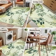 thumbnail image 5 of Green Blue Leaves Area Rugs 3'x5', Small Throw Rugs for Living Room Bedroom, Summer Botanical Farmhouse Watercolor Leaf Indoor Outdoor Rug Non-Slip Low Pile Carpet Runner Reversible Floor Mats, 5 of 8