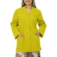 thumbnail image 4 of Panda Uniform by HeedFit Women's 32" Medical Lab Coat, Snap Front, Notched Lapel, Yellow, L, 4 of 6