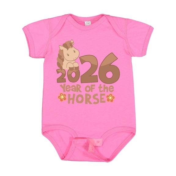 Inktastic 2026 Year of the Horse Boys or Girls Baby Bodysuit