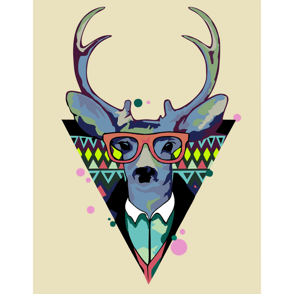 Artwille DIY Paint by Numbers for Adults and Kids - Cool Deer