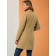thumbnail image 5 of Abrigos largos de invierno con solapa con muesca y un solo pecho para mujer Caqui L, 5 of 6