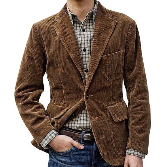 Lcziwo Dressy Suit Blazers for Men Vintage Three Button Casual Suit Blazer Solid Lapel Single Breasted Jackets Slim Fit Business Sport Coat Khaki,M