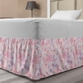 thumbnail image 1 of Floral Bed Skirt, Pink Shades of Abstract Roses and Petals Theme Blending with Each Other Composition, Elastic Bedskirt Dust Ruffle Wrap Around for Bedding Decor, 4 Sizes, Multicolor, by Ambesonne, 1 of 2