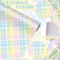 thumbnail image 2 of 1 roll pastel buffalo check gift wrapping paper mini roll - 17 inches x 33 feet - Easter pastel buffalo check gift wrapping paper for Easter holiday spring baby shower party supplies, 2 of 4