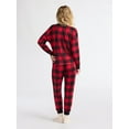 thumbnail image 2 of Joyspun Women's Cozy Lounge Collection Hacci Knit Long Sleeve Top and Joggers Pajama Set, Sizes XS-3X, 2 of 3