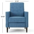 thumbnail image 3 of Noble House Caden Standard Button Tufted Fabric Recliner,Muted Blue, 3 of 13