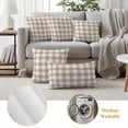 thumbnail image 6 of Outdoor Waterproof Pillow Covers Rural Pastoral Buffalo Lattice Decorative Throw Pillow Protectors,Pillowcase Cushion Cases for Patio Sofa Garden Couch,16x16in,Pack of 2, 6 of 9