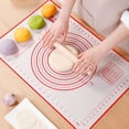 thumbnail image 3 of Moncolis 15.7"x 23.6" Reusable Silicone Pastry Baking Mats with Measurements for Rolling Fondant, Dough, Pie Crust, Pizza and Cookies, 3 of 8