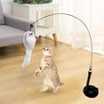 thumbnail image 5 of Interactive Cat Teaser Rod Toy with Suction Cup Having Fun Exerciser Playing White, 5 of 7
