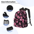 thumbnail image 5 of Haiem Lilies Flowers Lightweight Backpack for School, Classic Basic Water Resistant Casual Daypack for Travel with Bottle Side Pockets, 5 of 8