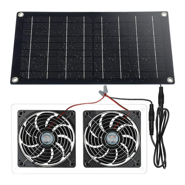 Waterproof solar Fan Cooling Ventilator Extractor Fan Portable for Chicken coops Dog Kennels Window Shed Roofs RV Car