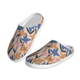 thumbnail image 2 of KLL Lilies Flowers Pattern Adult Unisex Cozy Slippers,Fuzzy Slip-on Slippers TPR Sole Slippers Comfort Plush Home Footwear for Indoor & Outdoor-11, 2 of 7