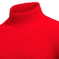 thumbnail image 3 of Miluxas Crewneck Sweaters for Men Slim Fit Long Sleeve Pullover Sweater Ribbed Knitted Lightweight Tops Red, 3 of 5