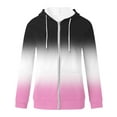 thumbnail image 2 of Sudadera con capucha de manga larga para mujer, informal, con capucha, para exteriores y chaquetas, a la moda, con estampado, de manga larga, con bolsillos, 2 of 4