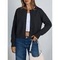 thumbnail image 4 of Olaglory Cropped Cardigan Sweaters for Women Long Sleeve Lightweight Y2k Fall Fashion Button Up Clothes 2026, Black, 4 of 10