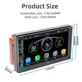 thumbnail image 4 of Double Din Car Stereo with CarPlay & Android Auto, 7 Inch Touchscreen FM/AM Radio, Bluetooth, Mirror-Link, Backup Camera, 4 of 5