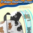 thumbnail image 5 of Multicolor Cat White Pattern 17" Waterproof Oxford School Backpacks for Teens, S-Shape Padded Straps, for School, Travel, Hiking, Camping, 5 of 5