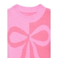 thumbnail image 3 of Nik & Leksi Girls Jacquard Bow Colorblock Sweater, Sizes 4-16, 3 of 3