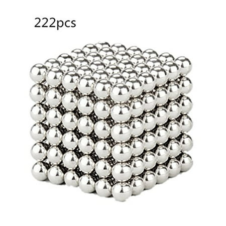 Dikley Magnetic Balls Magic Beads Desk Toy for Intelligence Development Stress Relief 5mm Toys Balls 222pcs with 6pcs Spare