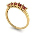thumbnail image 2 of 0.35 ctw Wedding Band for Women - 14K Yellow Gold Natural Garnet Stackable Eternity Ring, 2 of 6