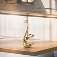 thumbnail image 2 of MYG Swan Shaped Stainless Steel Utensil Holder Kitchen Organizer Flatware Caddy Cutlery Storage Container Decorative Spoon Fork Rack Gold 7x15cm, 2 of 10