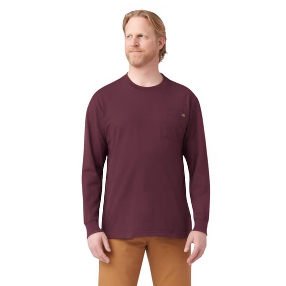 Dickies Men's and Big Men's Long Sleeve Heavyweight Pocket T-Shirt