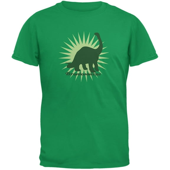 Sunburst Brontosaurus Irish Green Youth T-Shirt - Large(14/16)