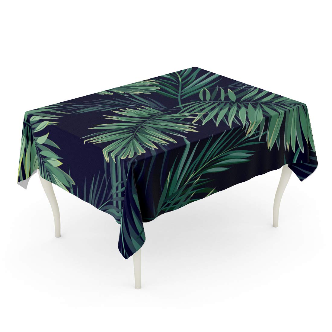 POGLIP Leaf Dark Tropical Jungle Plants Pattern Green Phoenix Palm