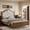Walnut Brown01, variant on BSHTI King Size Platform Bed with Fabric Upholstered Headboard – Farmhouse Style Brown Engineered Wood – No Box Spring Needed, Noise-Free, Easy Assembly for Bedroom(Brown)